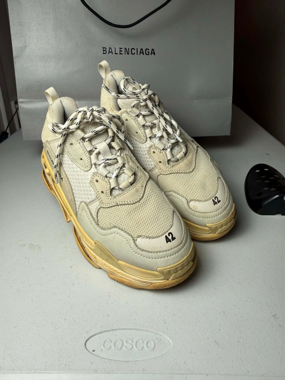BALENCIAGA TRIPPLE S SNEAKERS WHITE 42 (9 US) IN EXCELLENT CONDITION!! - Picture 4 of 13